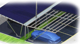 Solar Carport - Double Rows ‏(Symmetric style)